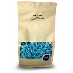 Bain de mer aux cristaux d'algues bleu 1500 g NOUVELLE PRESENTATION EN SACHET KRAFT 